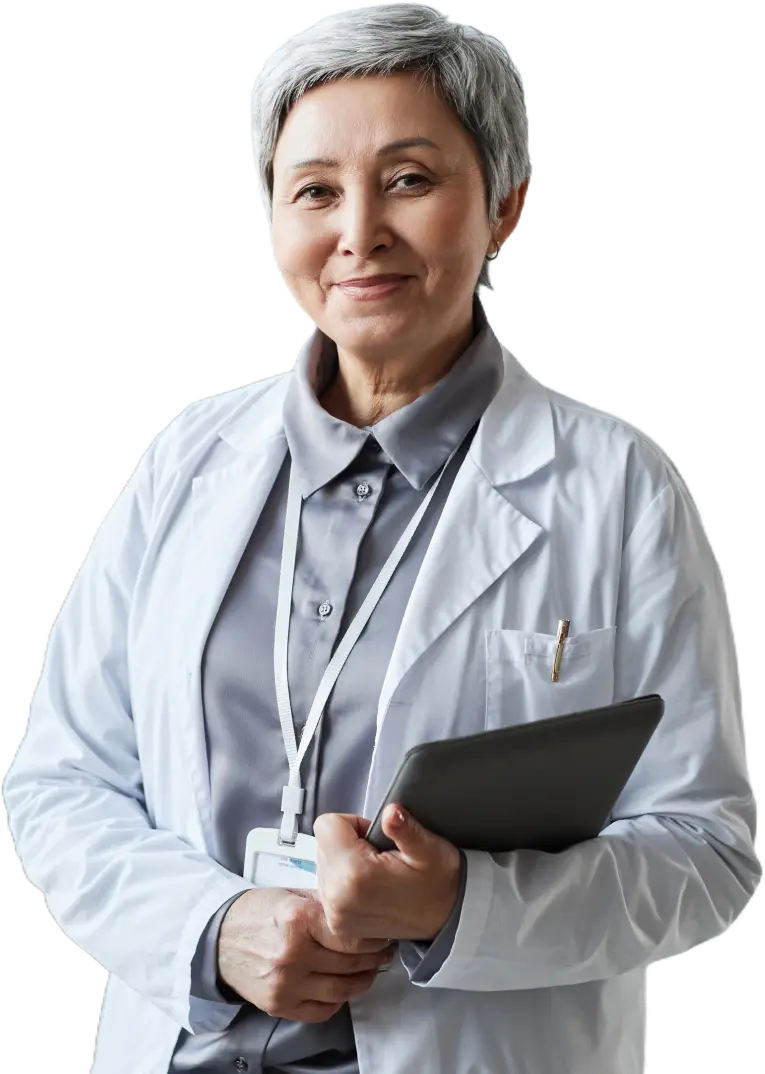 Doctor holding a clipboard